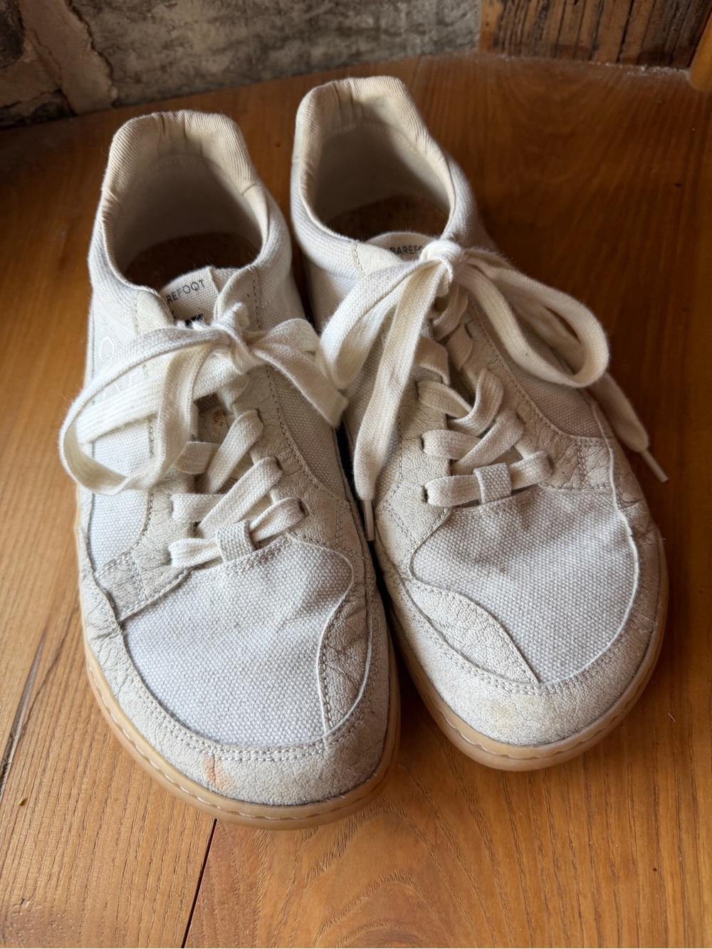 Vivo Barefoot Natural Canvas Sneakers with Gum Sole
